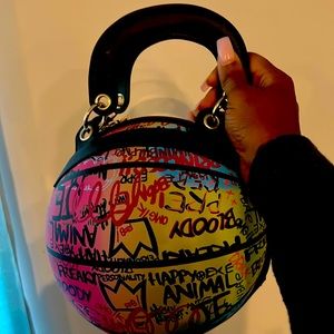 Graffiti basketball bag for sale with crossbody strap included
